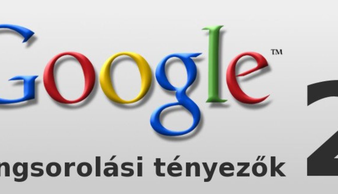 Google rangsorolási tényezők