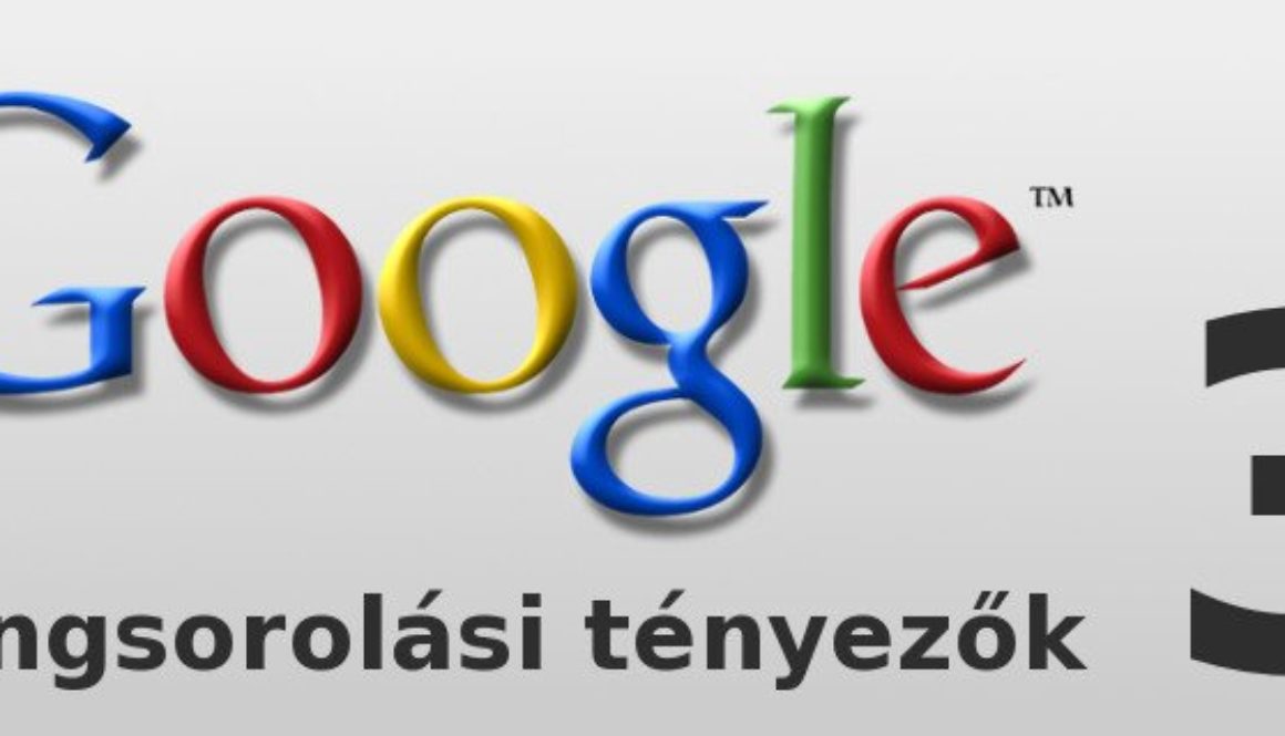 Google rangsorolási tényezők