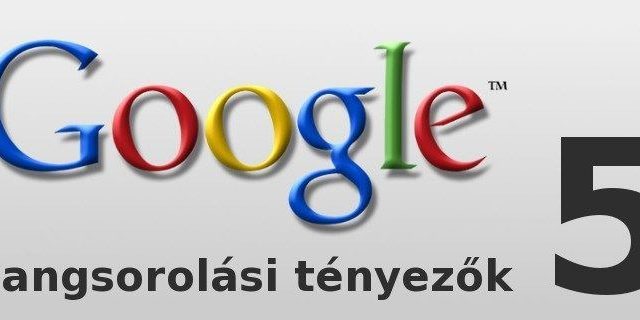 Google rangsorolási tényezők