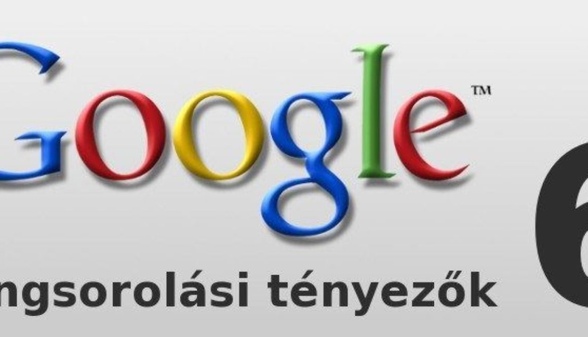 Google rangsorolási tényezők