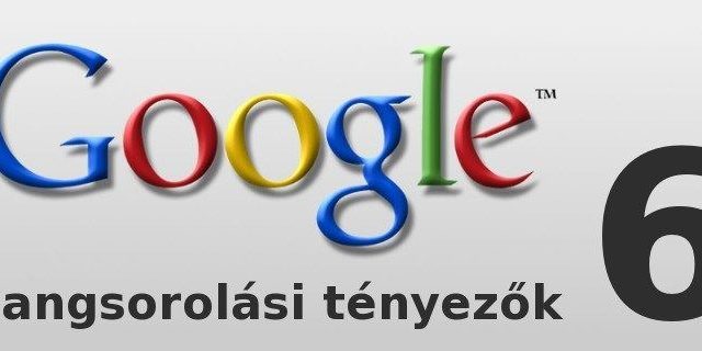 Google rangsorolási tényezők