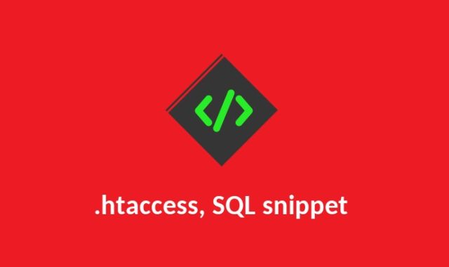 .htacces, SQL Wordpress snippet